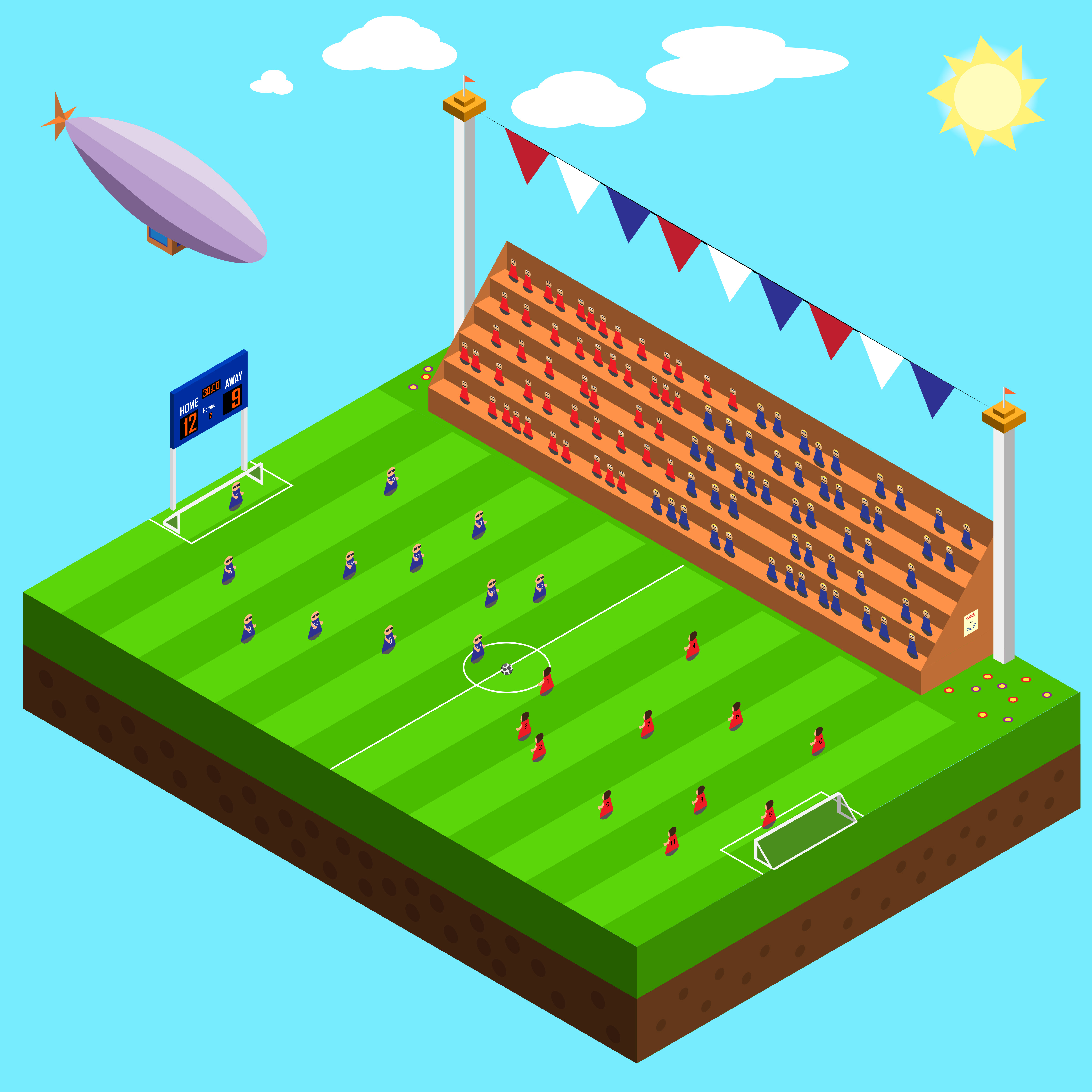 Isometric Soccer Field